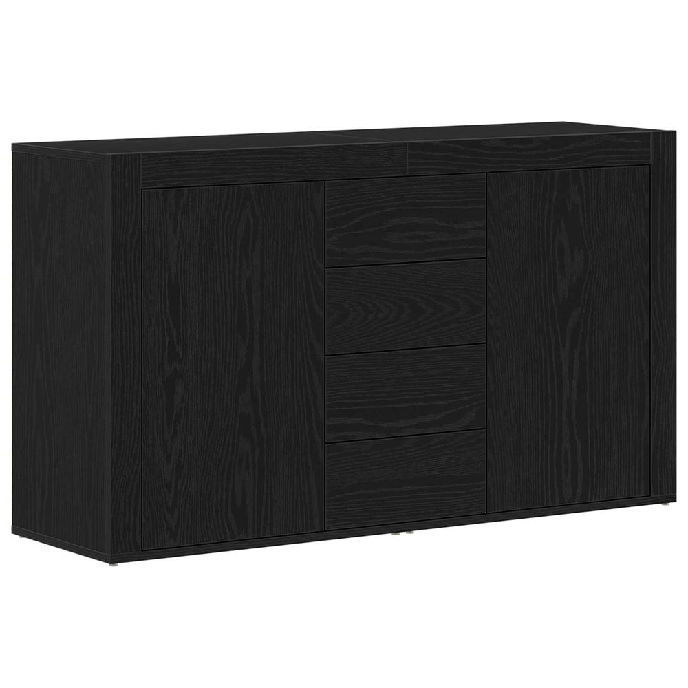Buffet chêne noir 120 x 36 x 69 cm bois d'ingénierie