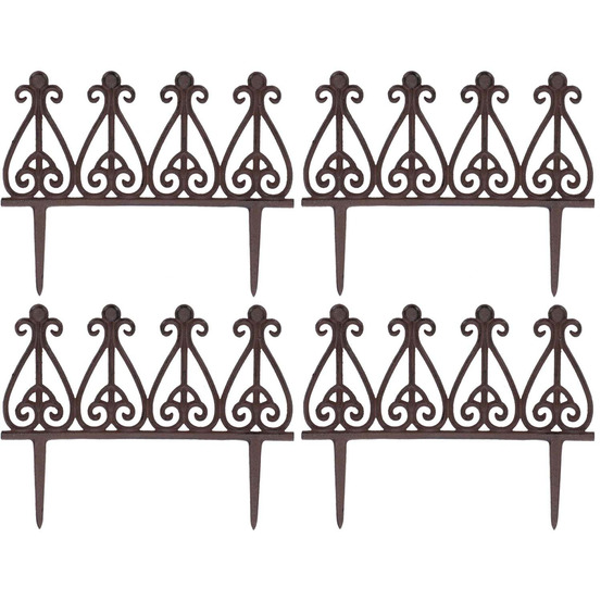 Bordurette en fonte à planter charme lot de 4