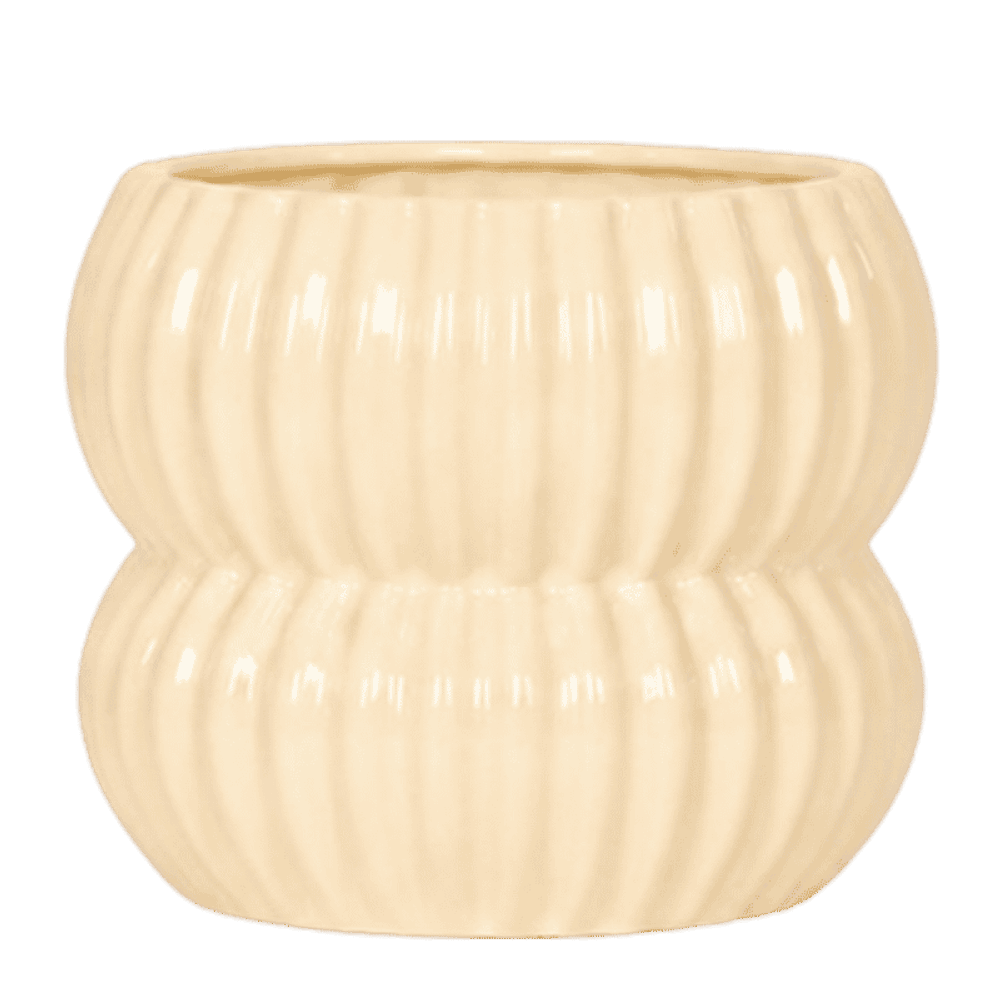 Cache-pot horizon jaune - ø12 cm x h12,5 cm