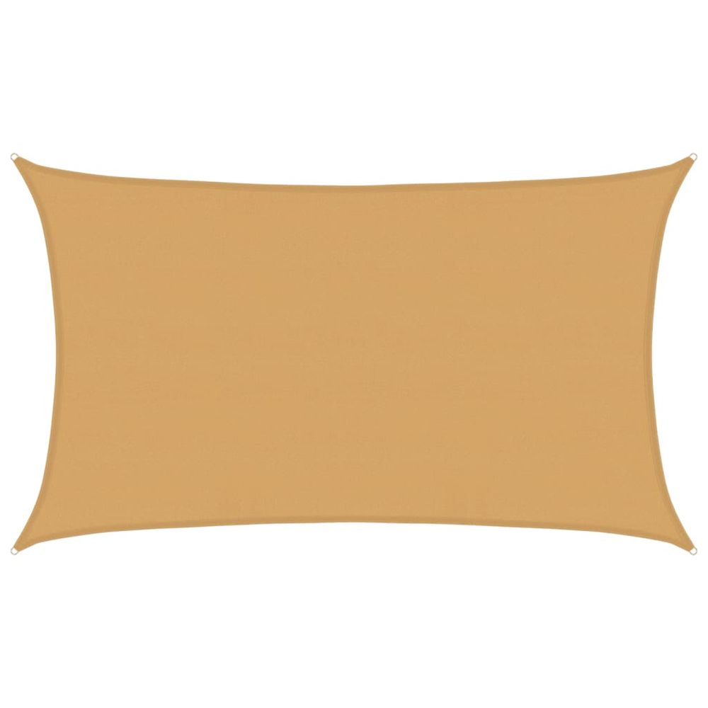 Voile d'ombrage 160 g/m² rectangulaire sable 5x8 m pehd