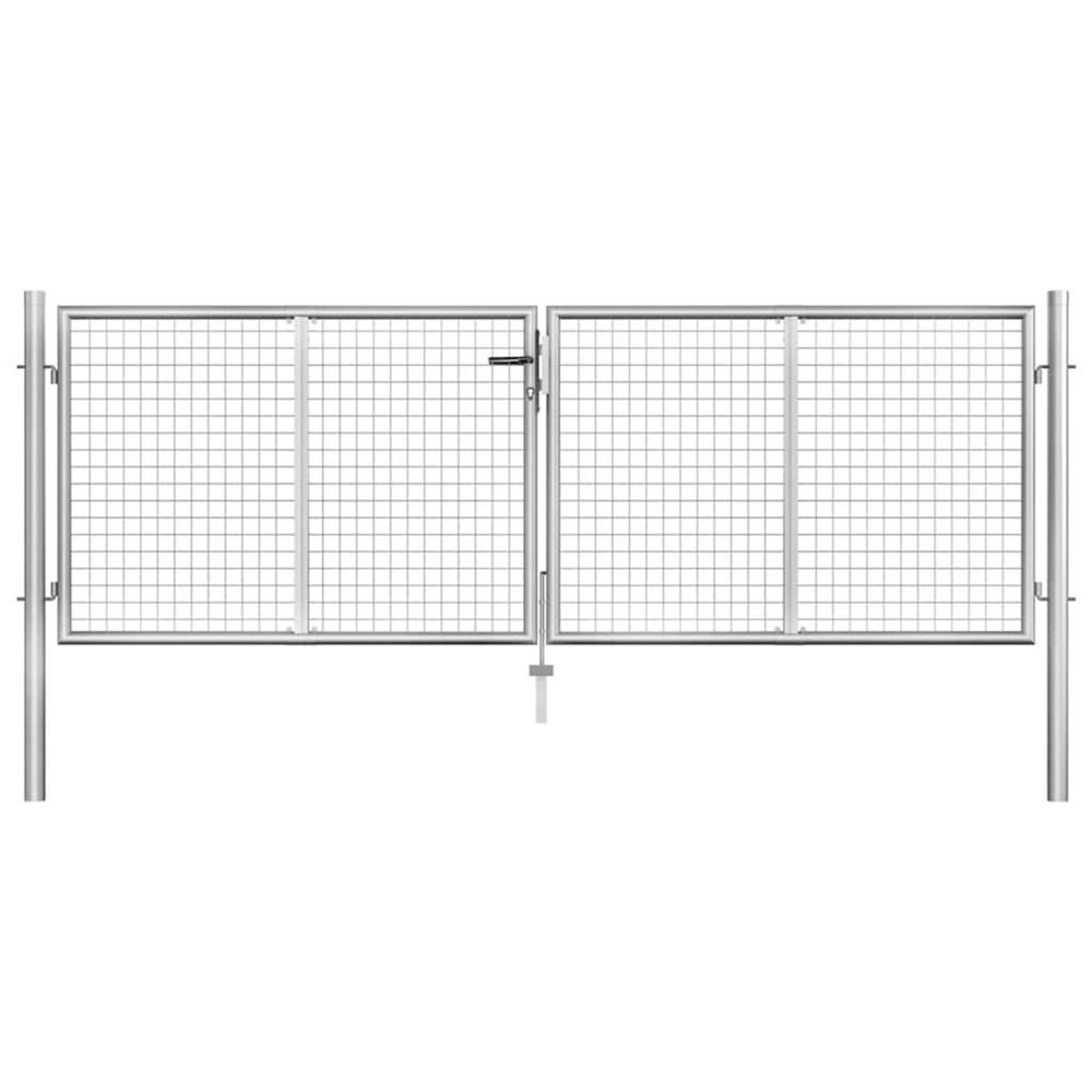 PORTE DE JARDIN ACIER GALVAN 7-(864209)