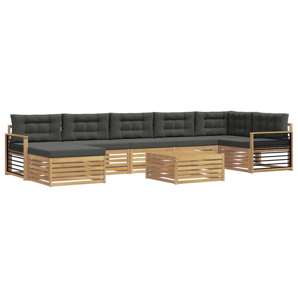 Ensemble de canapés d'extérieur 8 pc blanc et anthracite