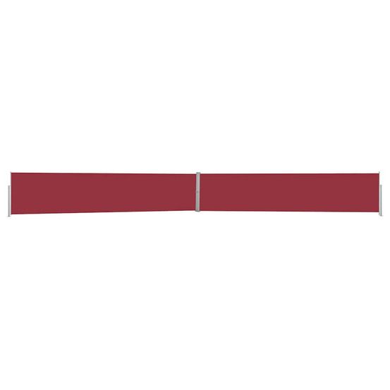 Auvent latéral rétractable de patio 140x1200 cm rouge