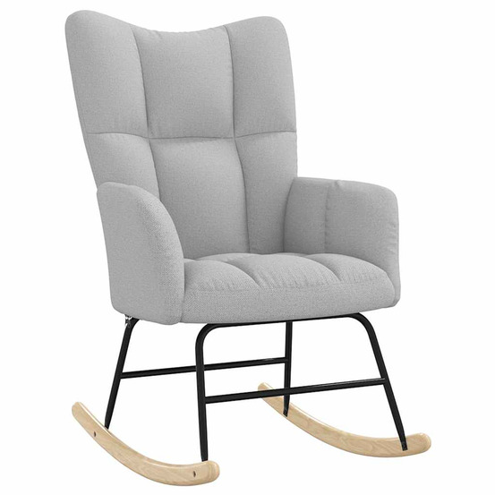 Chaise à bascule gris nuage tissu