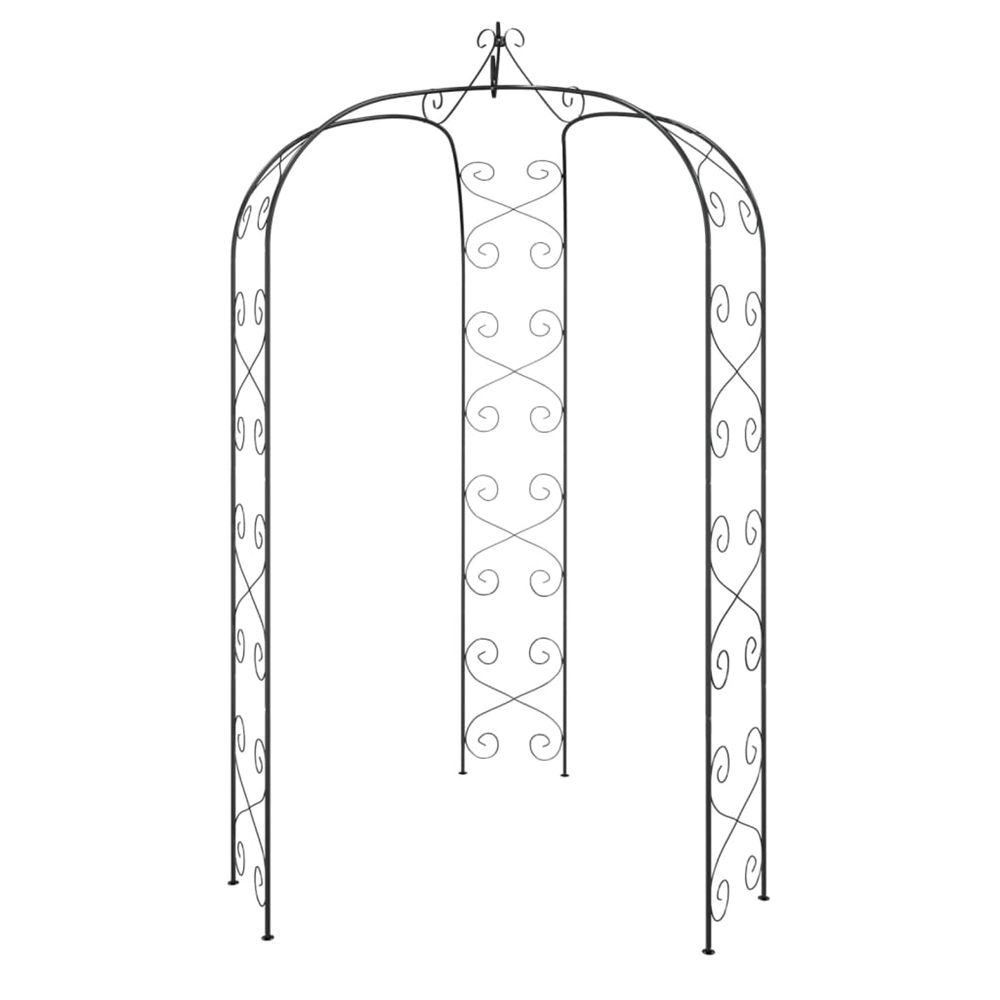 Arche de jardin noir ø180x255 cm acier
