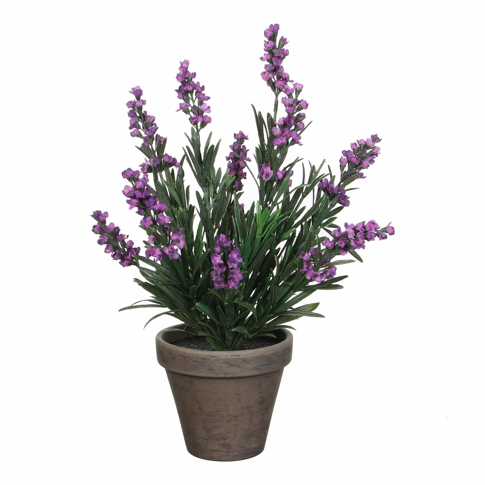 Mica decorations plante artificielle lavande - h33 x ø20 cm - violet