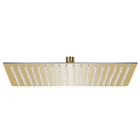 Pomme de douche pluie acier inoxydable 50x50 cm carrée doré