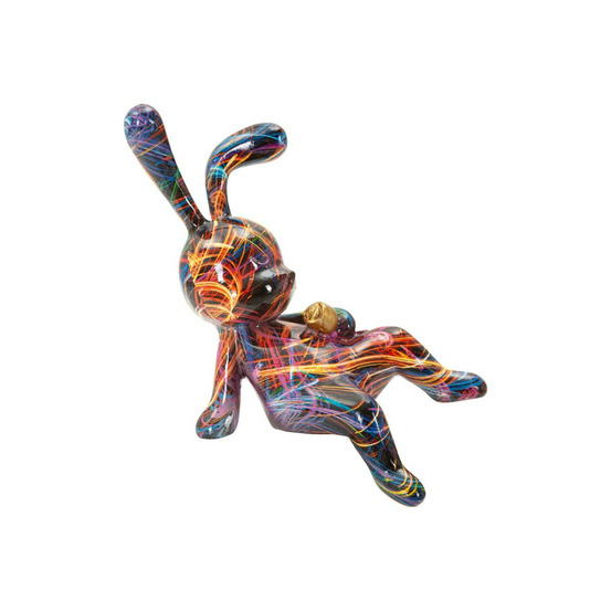 Lapin fleur en résine