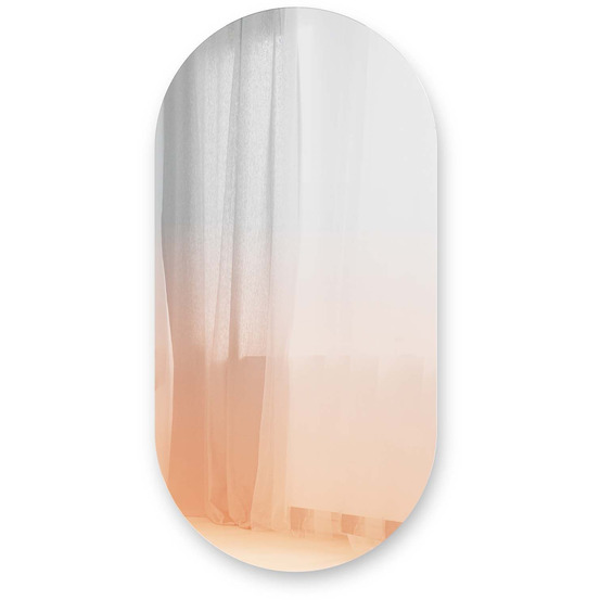 Miroir ovale effet brumeux rosé 45 x 91 cm misto