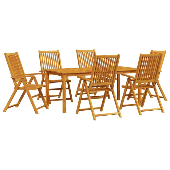 Ensemble de salle à manger pour jardin 7 pcs marron