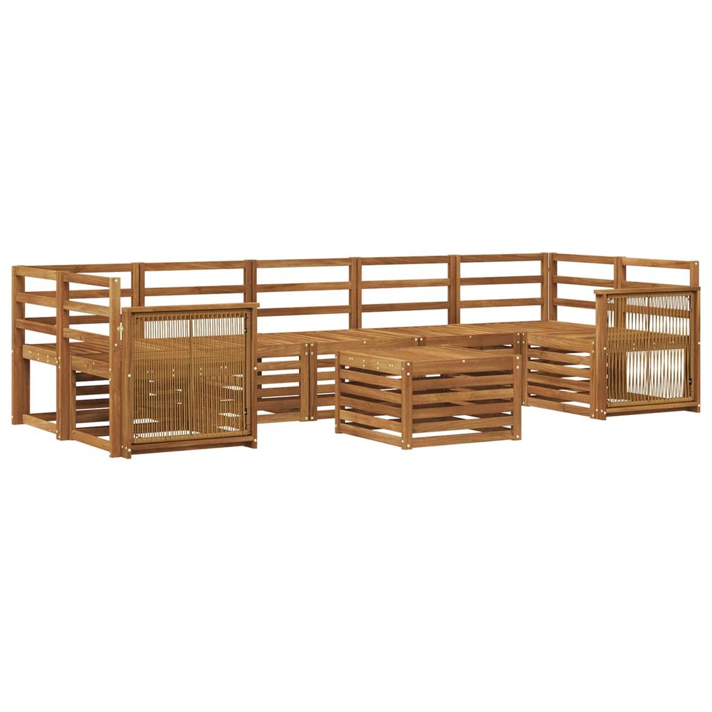 Ensemble de canapés d'extérieur 8 pc naturel