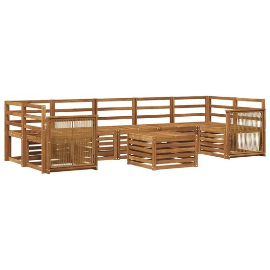Ensemble de canapés d'extérieur 8 pc naturel