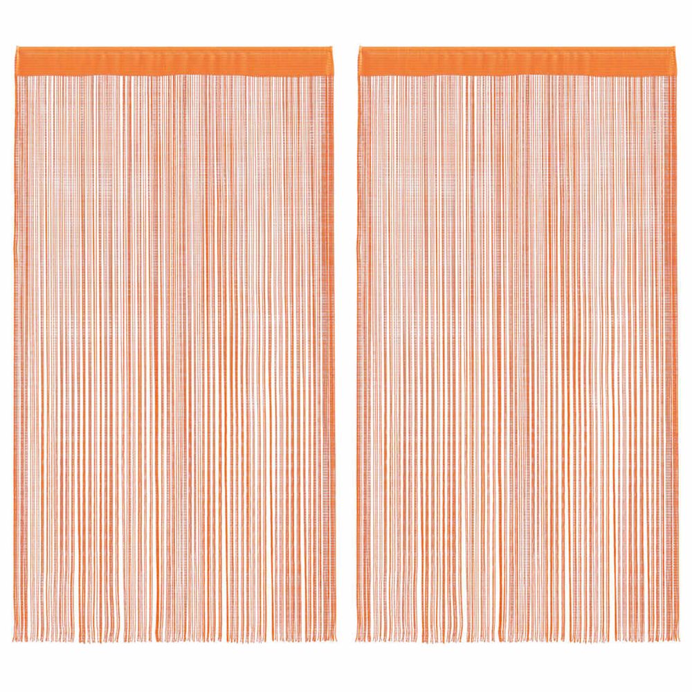 Rideau en fils 2 pcs 140 x 250 cm orange
