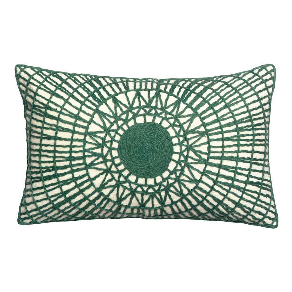 Grand Coussin Ancien Brodé L'Angélus - 62x43 Cm - France - Vintage