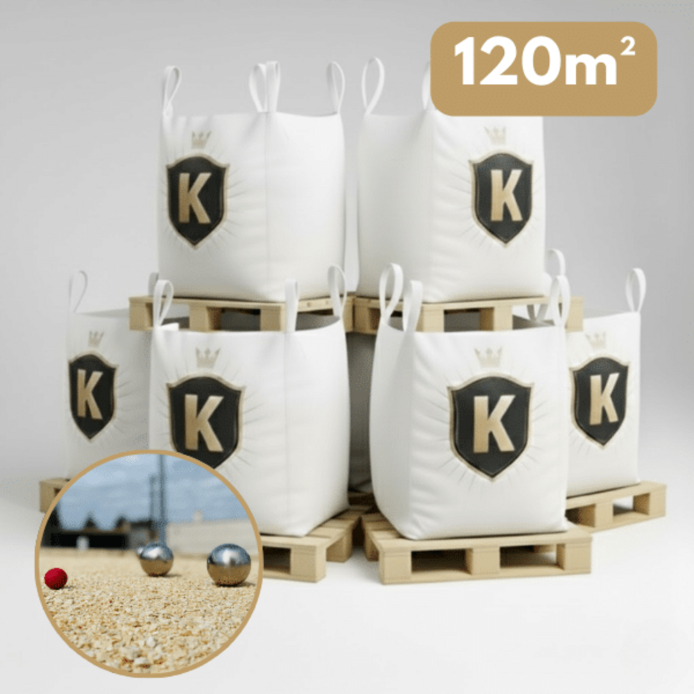 Sable terrain de pétanque beige 0/8 mm – pack 6 big bag +/- 1,5 t