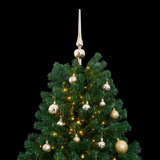 Sapin de noël artificiel articulé 300 led et boules 210 cm