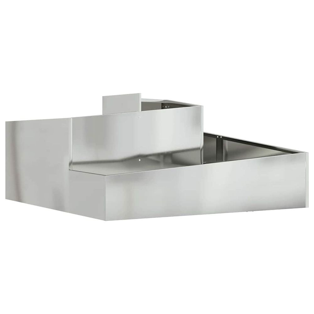 Cache-pot de jardin argenté 100 x 100 x 50 cm acier galvanisé