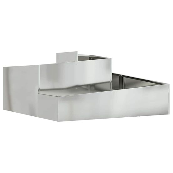 Cache-pot de jardin argenté 100 x 100 x 50 cm acier galvanisé