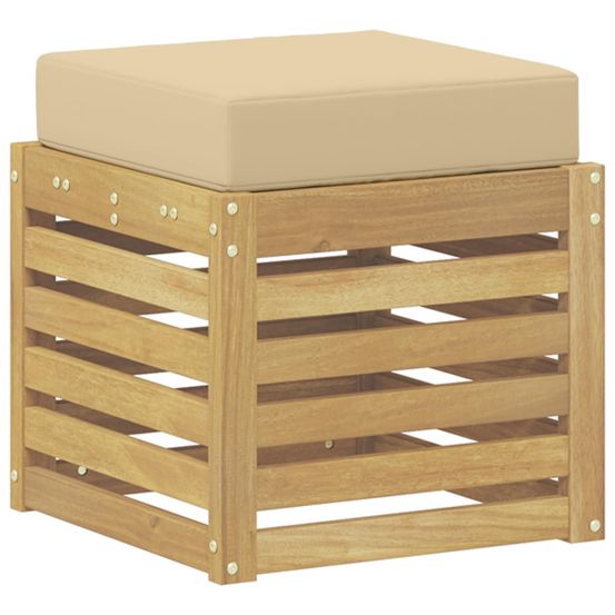 Banc de jardin bois d'acacia massif blanc