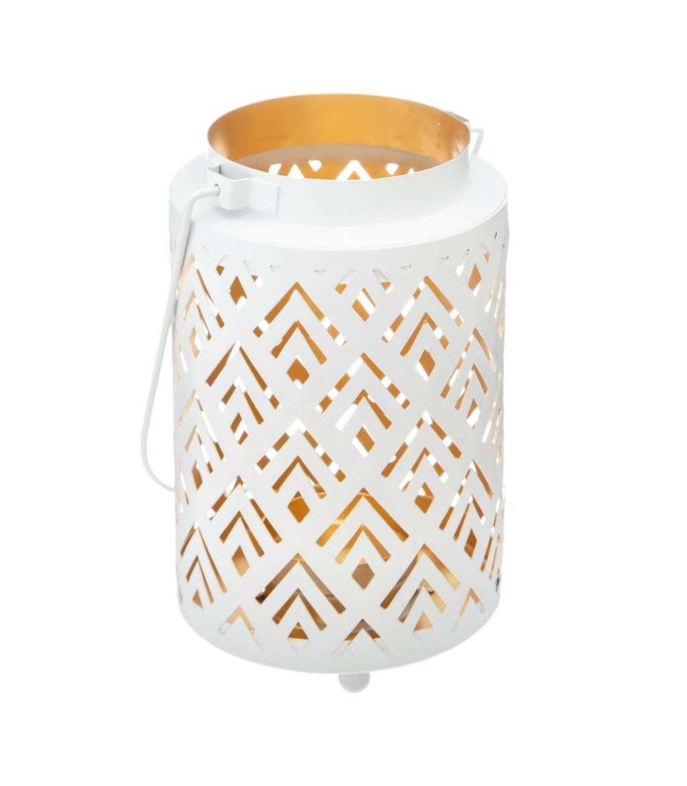 Lanterne design en métal h 13.5 cm