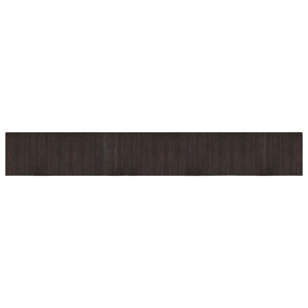 Tapis rectangulaire marron foncé 60x400 cm bambou