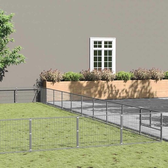 Chenil argenté 100 m² acier