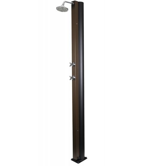 Douche de piscine solaire marron rustique 30l