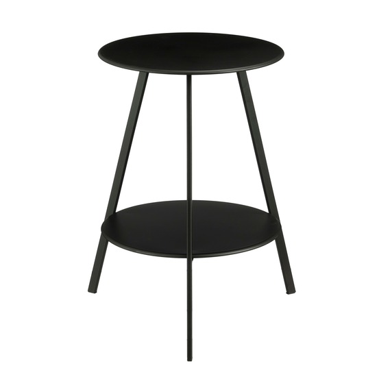 Mica decorations seatle table extérieur – table ronde – métal – 58 x 46 cm – noir