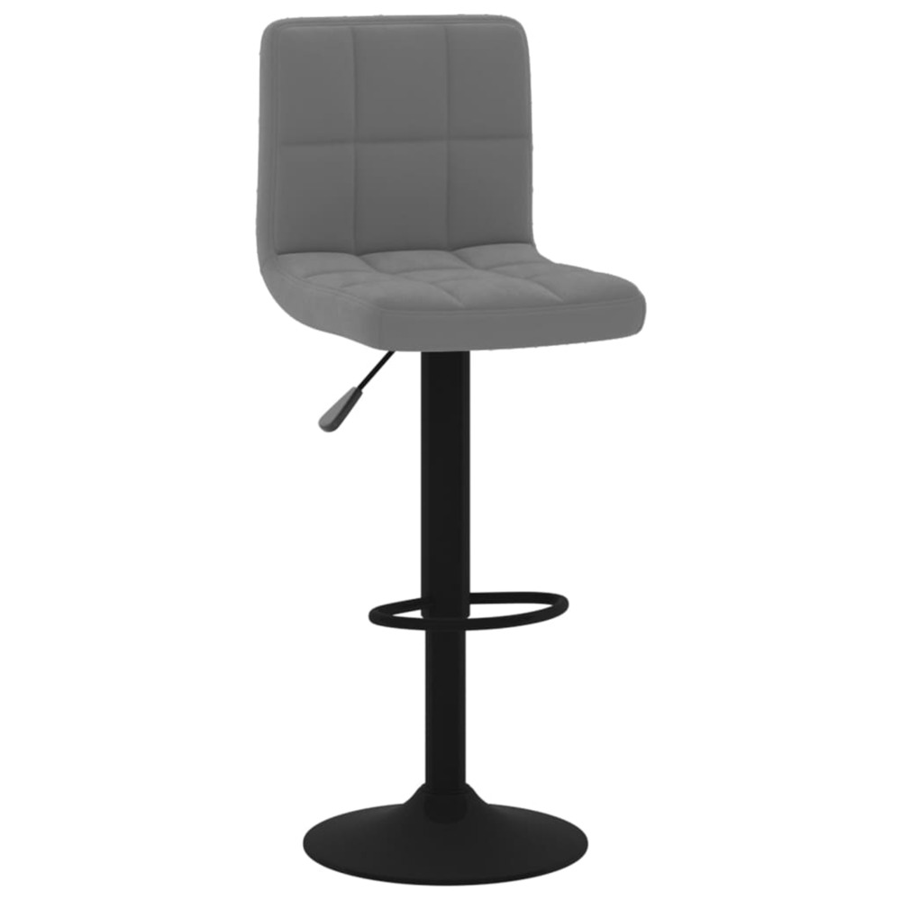 Tabouret de bar gris foncé velours