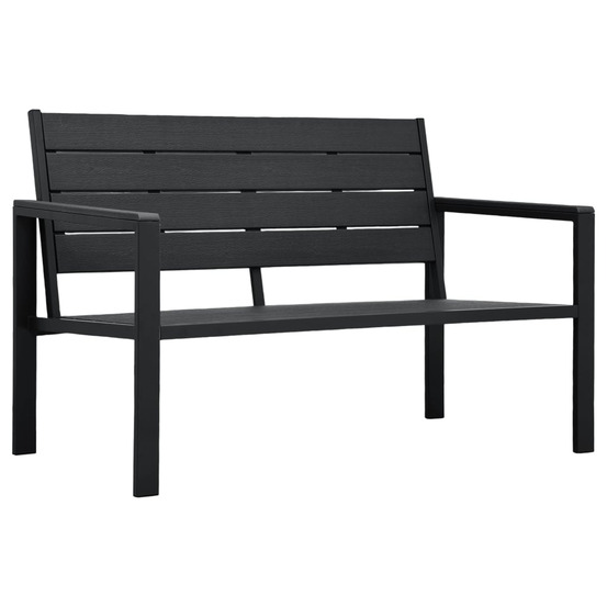 BANC DE JARDIN 120 CM PEHD NOI-(870089)
