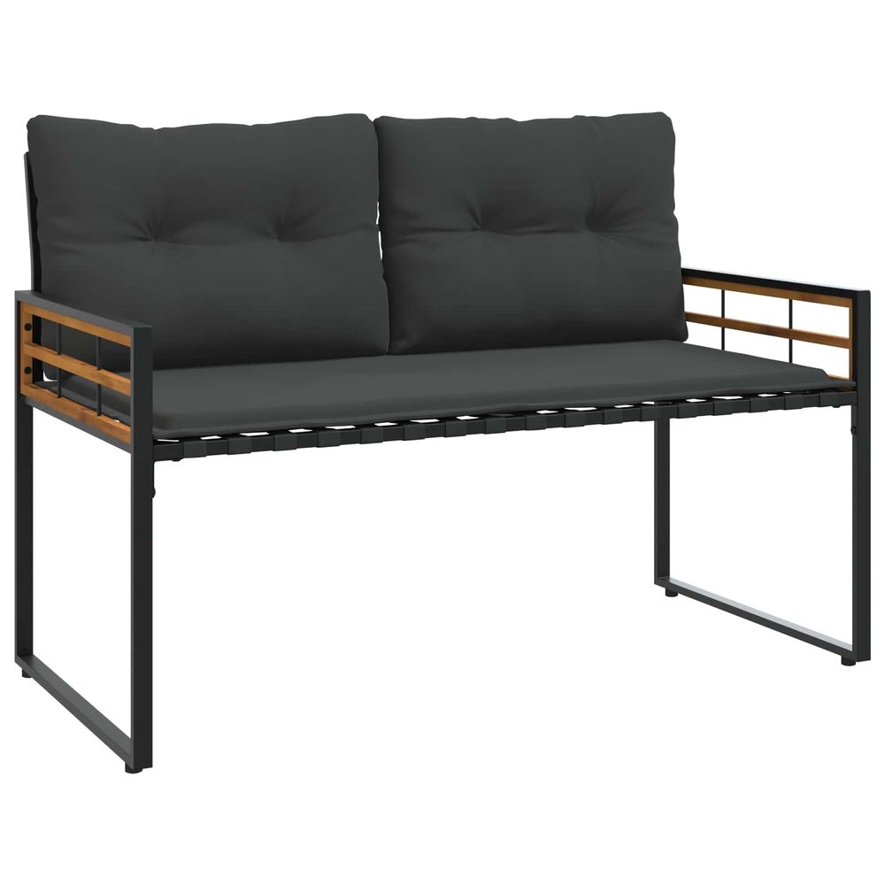 Banc à couches en bois 114 x 55 x 77 cm gris foncé