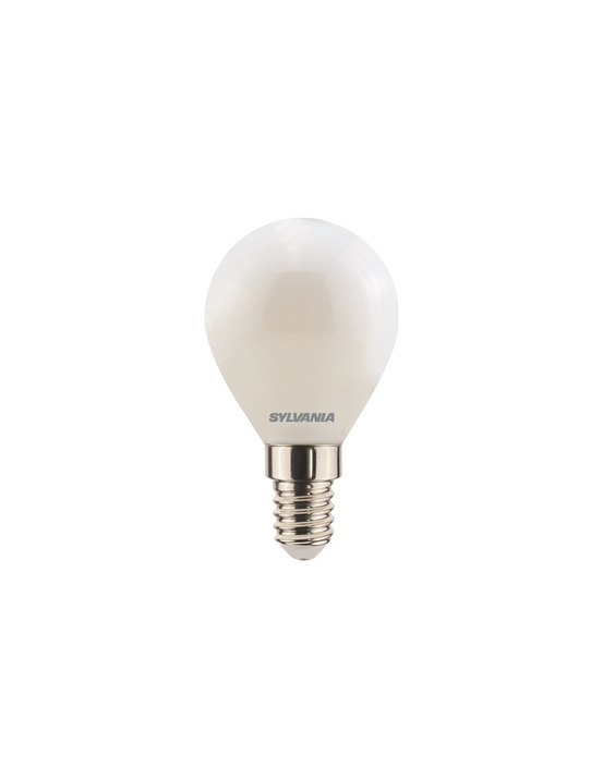 Ampoule sphérique led dépolie 4,5w blanc chaud e14 - sylvania