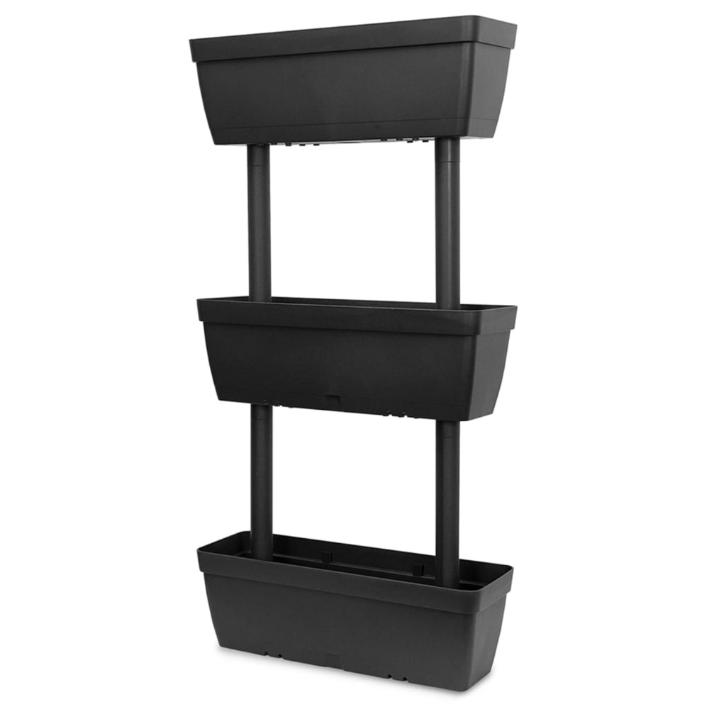 Jardinière d'extérieurs 3 pcs 100 cm anthracite