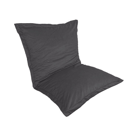 Pouf intérieur xl - housse velours - 150x100cm - gris