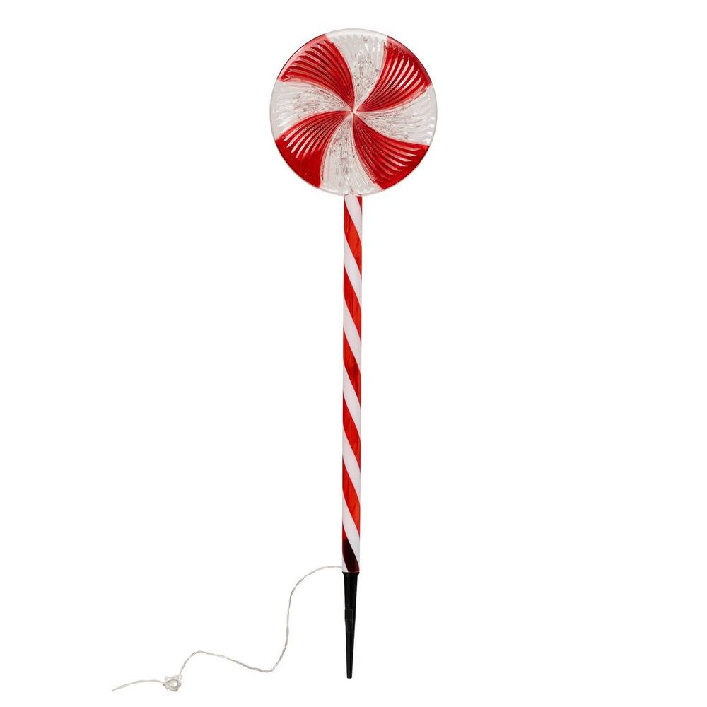 Décoration extérieure sucre d'orge lumineux 20 led h.70cm