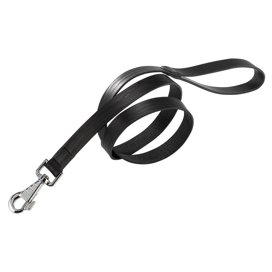 Laisse en cuir véritable chien chiens noir cuir naturel ferplast