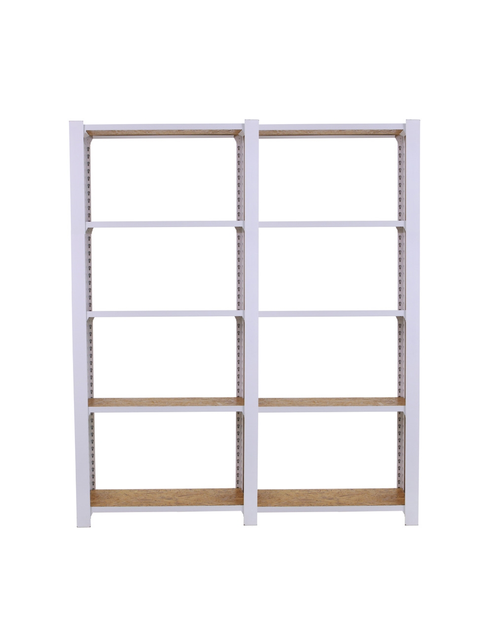 Etagère légère sans vis officlick 5/300 wood 1600 blanc/osb + plaques 2100 blanc/osb 2100x1600x300 - simonrack