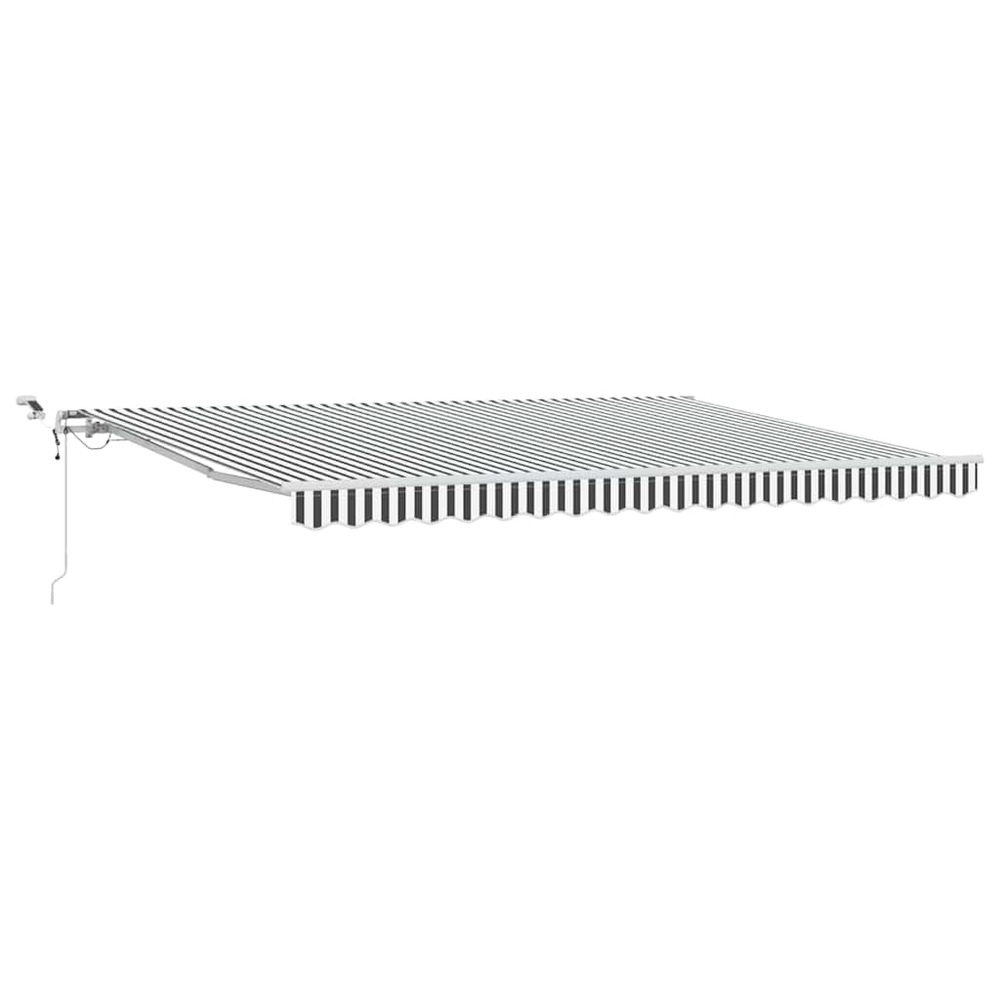 Auvent rétractable automatique avec led anthracite et blanc