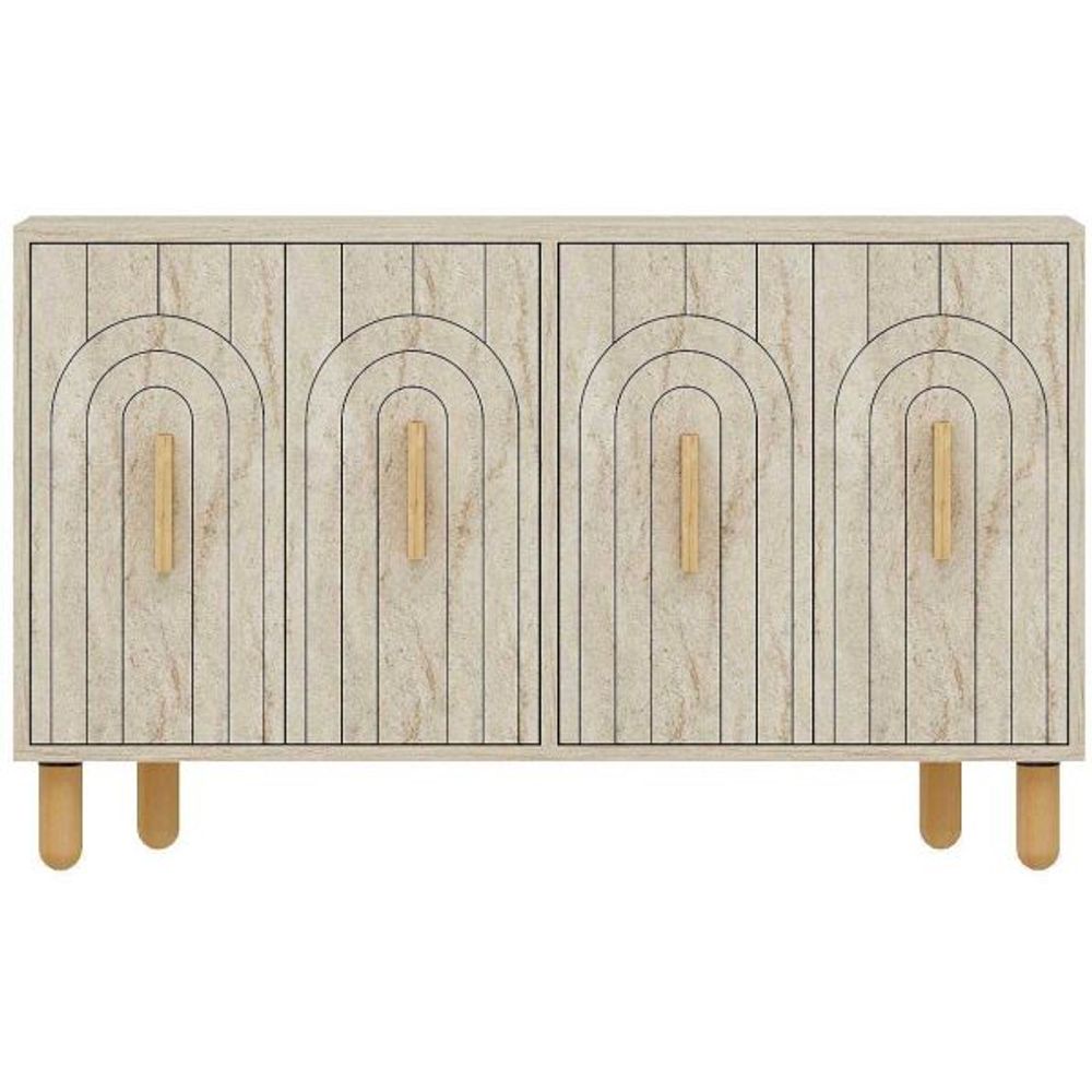 Buffet 4 portes en aggloméré tiger travertine