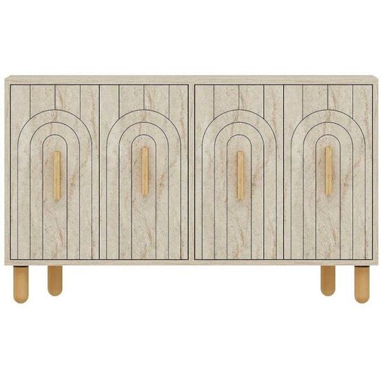 Buffet 4 portes en aggloméré tiger travertine