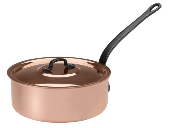 Sauteuse avec couvercle - cuivre - sauf induction - baumalu