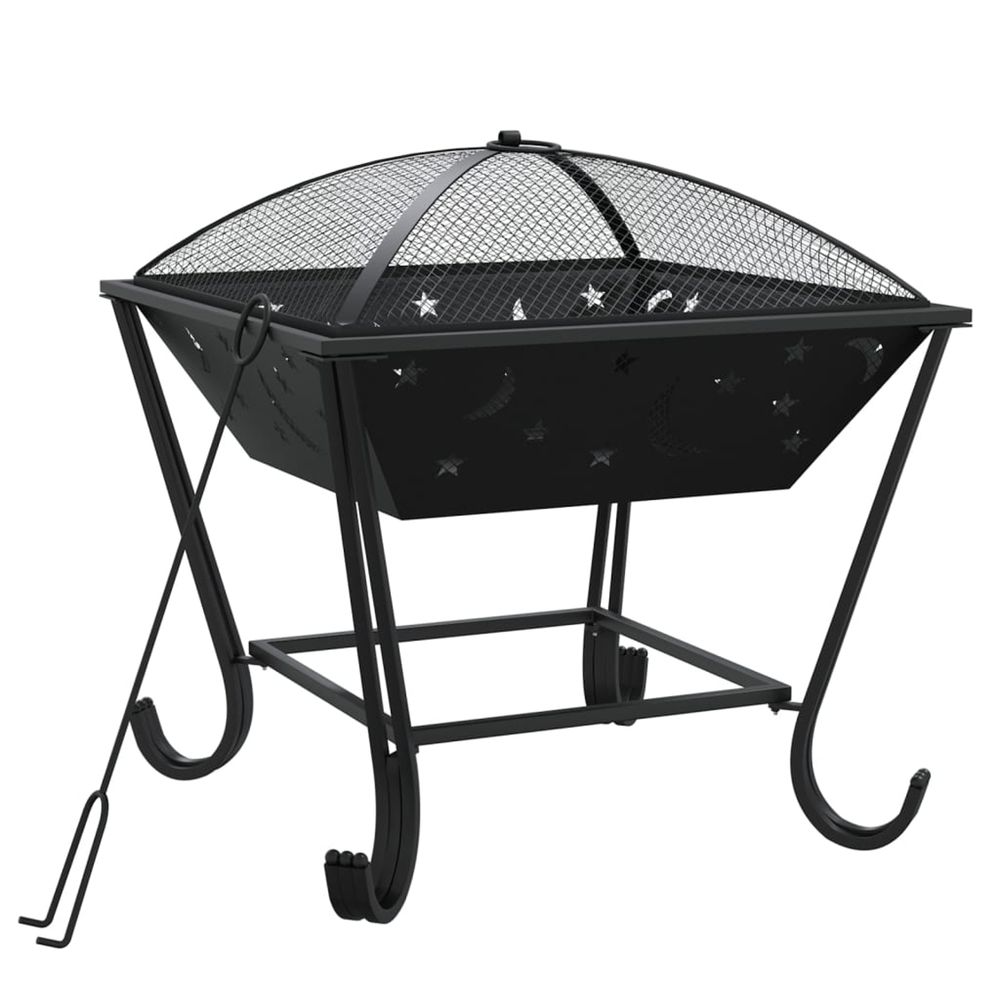 Foyer avec tisonnier 50 cm xxl acier