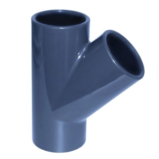 Té pvc 45 degrés 32 mm pn16 - raccord pvc-u robuste