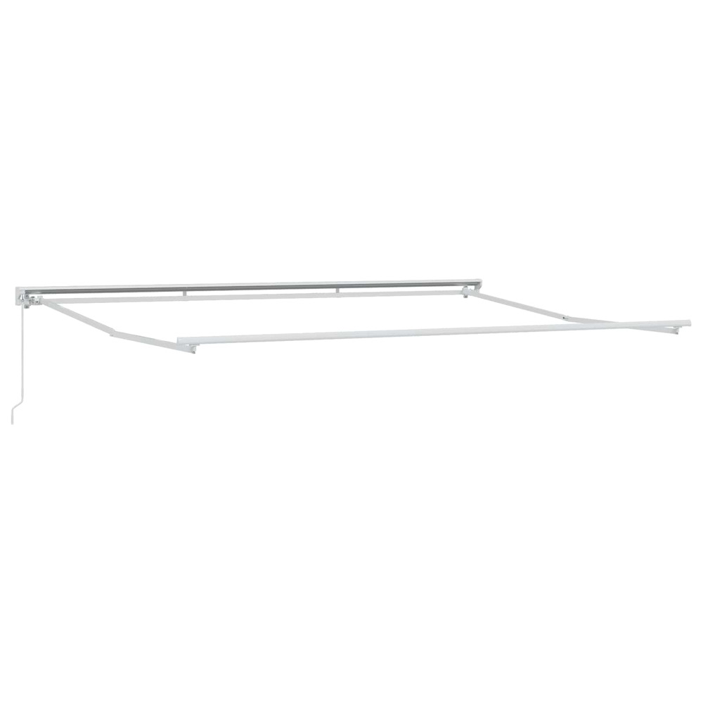 Cadre de auvent manuel réglable blanc 4 × 3,5 m acier