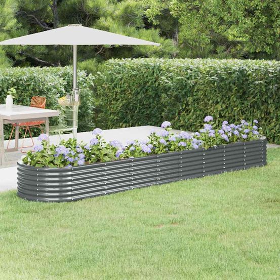 Potager surélevée acier galvanisé jardin anthracite 368 cm