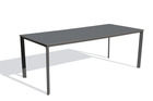 Meet - table de jardin 8 places en aluminium laqué et peinture epoxy gris