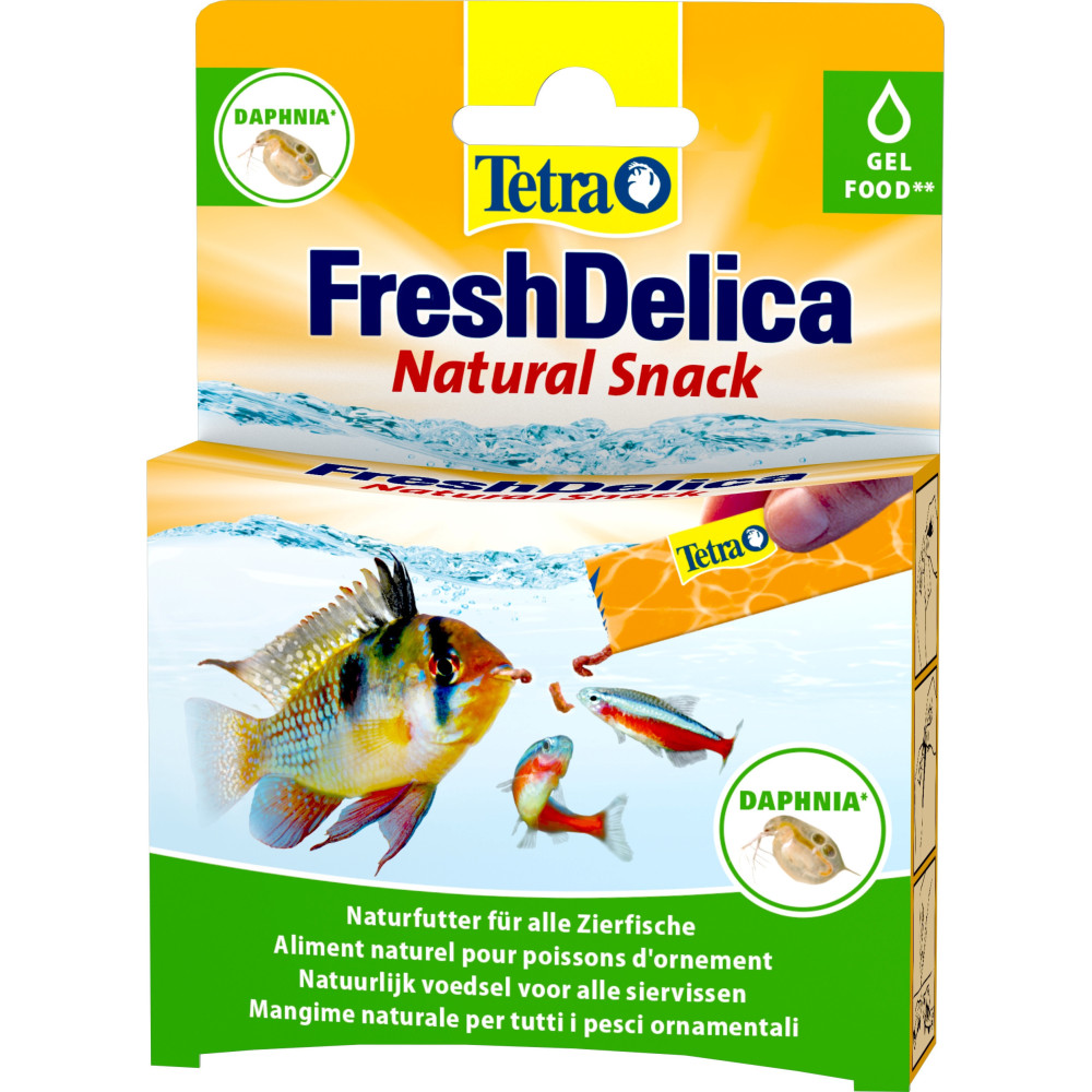 Friandises daphnies" daphnia" en gel 16 sticks de 3 g fresh delica nourritu