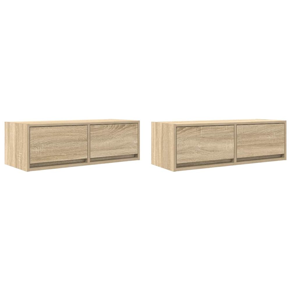 Meubles tv 2 pcs chêne sonoma 80x31x25,5 cm bois d'ingénierie