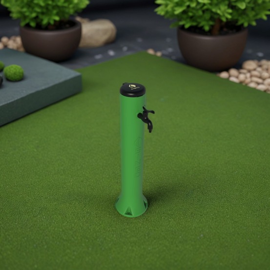 Fontaine en pehd verte avec raccords rapides sined fontana tritone