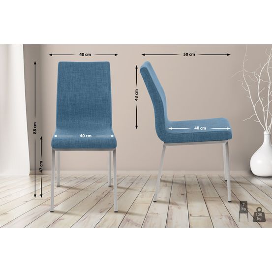 Chaise de salle à manger colmar tissu